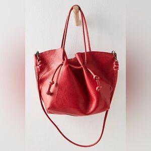NWT Free People Head Over Heels Tote ~Red Lip~